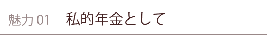 不動産投資の魅力① 私的年金として